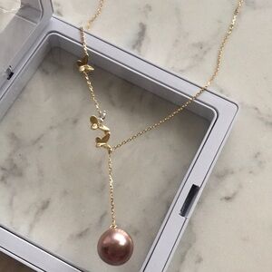 Custom Made 12mm Genuine Pearl Necklace